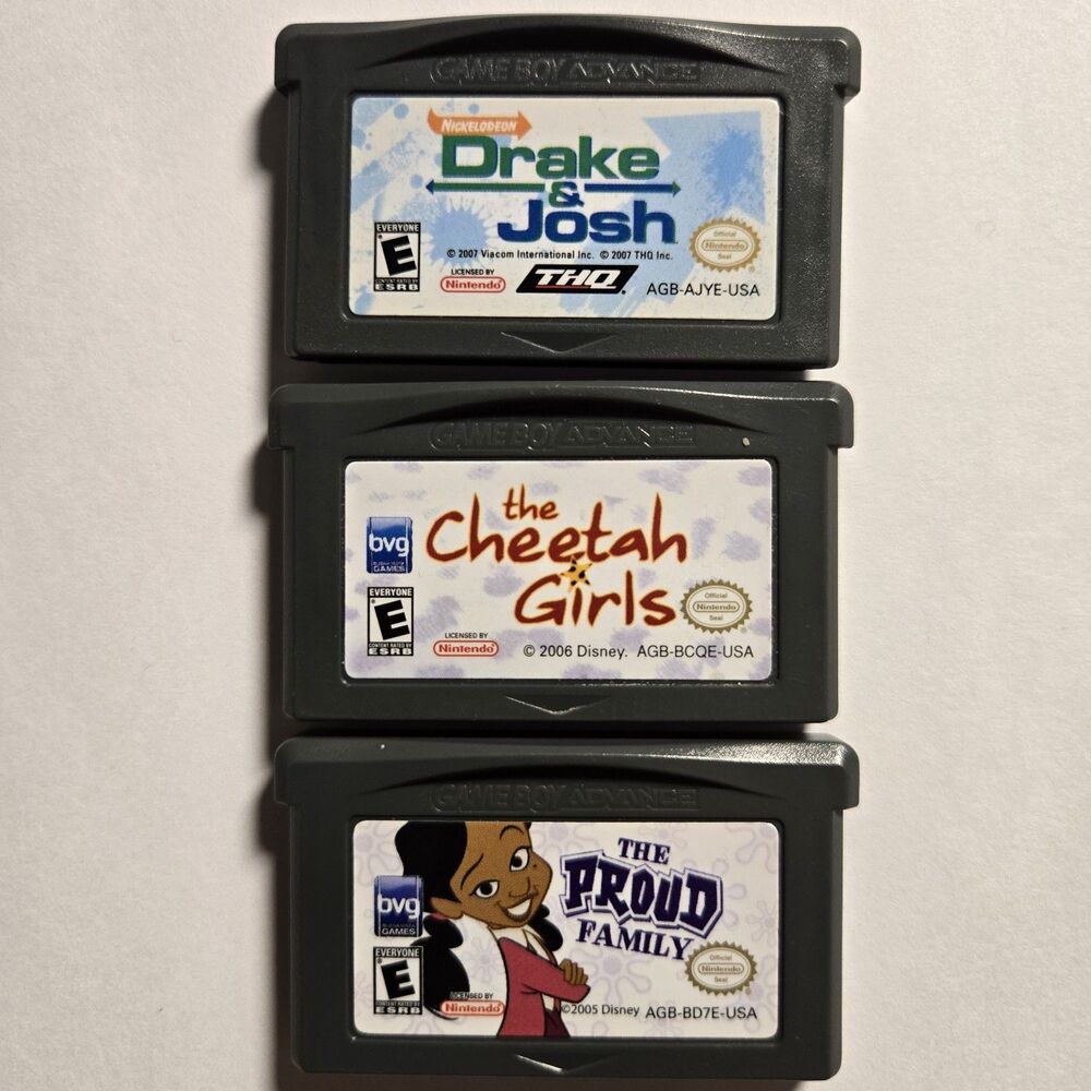 GameBoy Advance Bundle: Cheetah Girls, The Proud Family & Drake & Josh Game Only